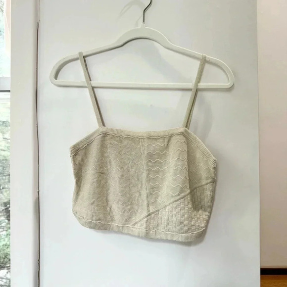 New Free People Anita Set Two Piece Sweater Set Knit Wide Leg Pants Crop Top - Picture 6 of 17